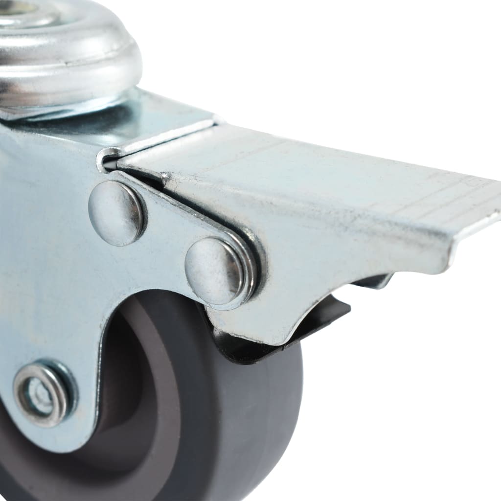 vidaXL 12 pcs Roulettes pivotantes à trou de boulon 50 mm