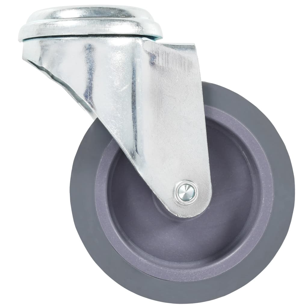 vidaXL 8 pcs Roulettes pivotantes à trou de boulon 75 mm