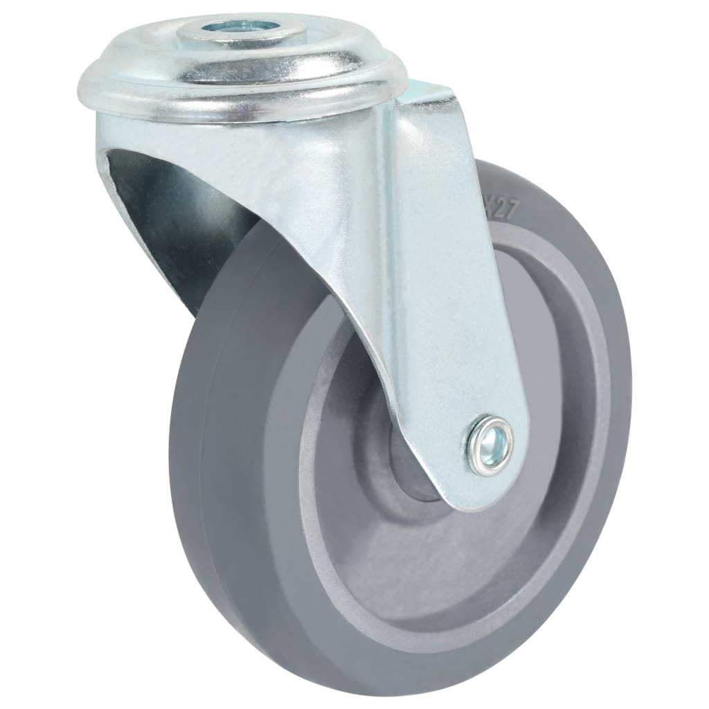 vidaXL 8 pcs Roulettes pivotantes à trou de boulon 100 mm