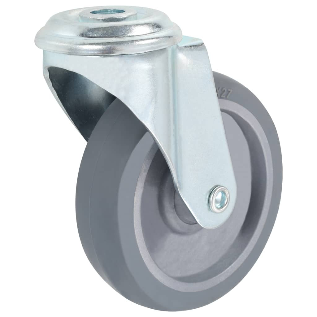vidaXL 32 pcs Roulettes pivotantes à trou de boulon 100 mm