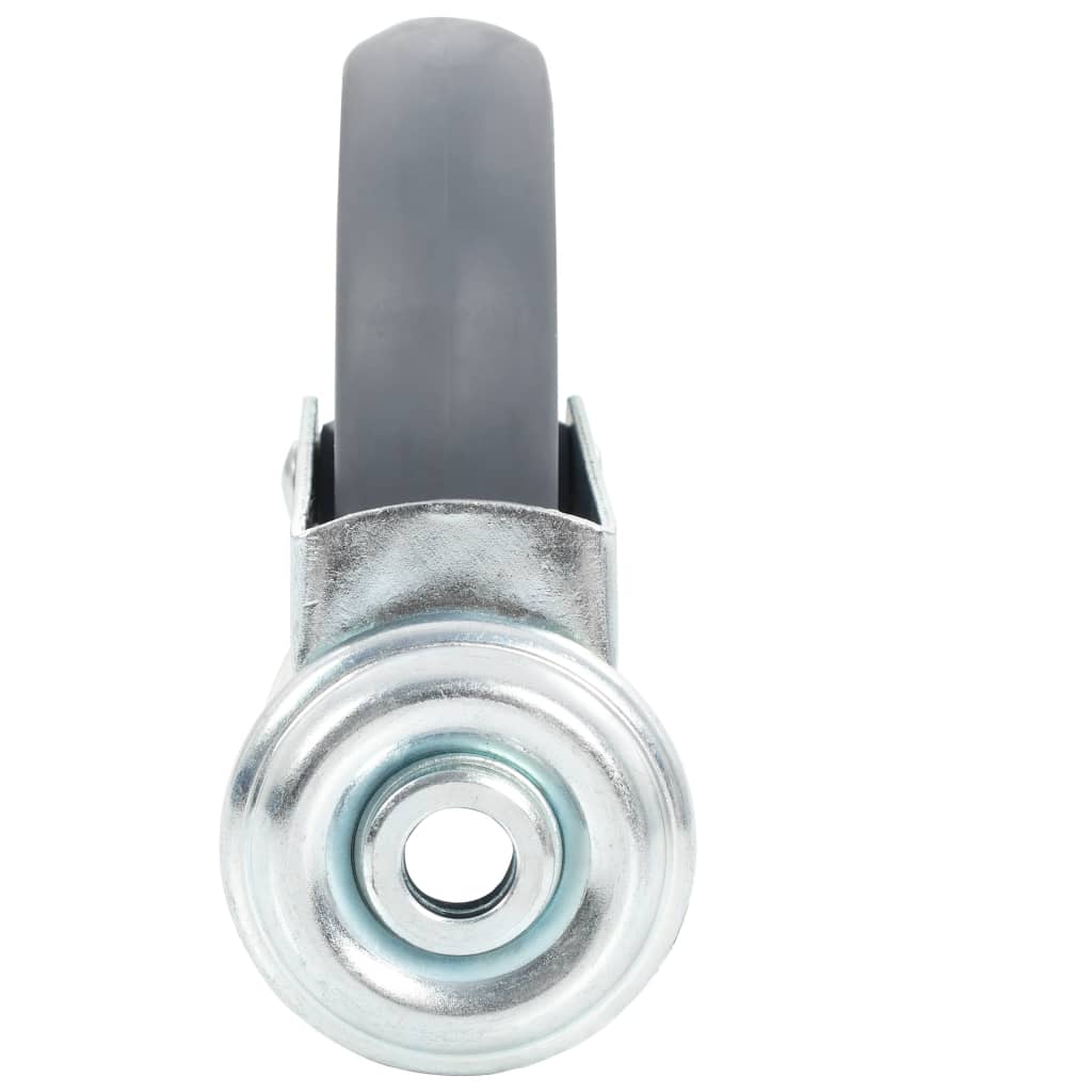vidaXL 12 pcs Roulettes pivotantes à trou de boulon 125 mm