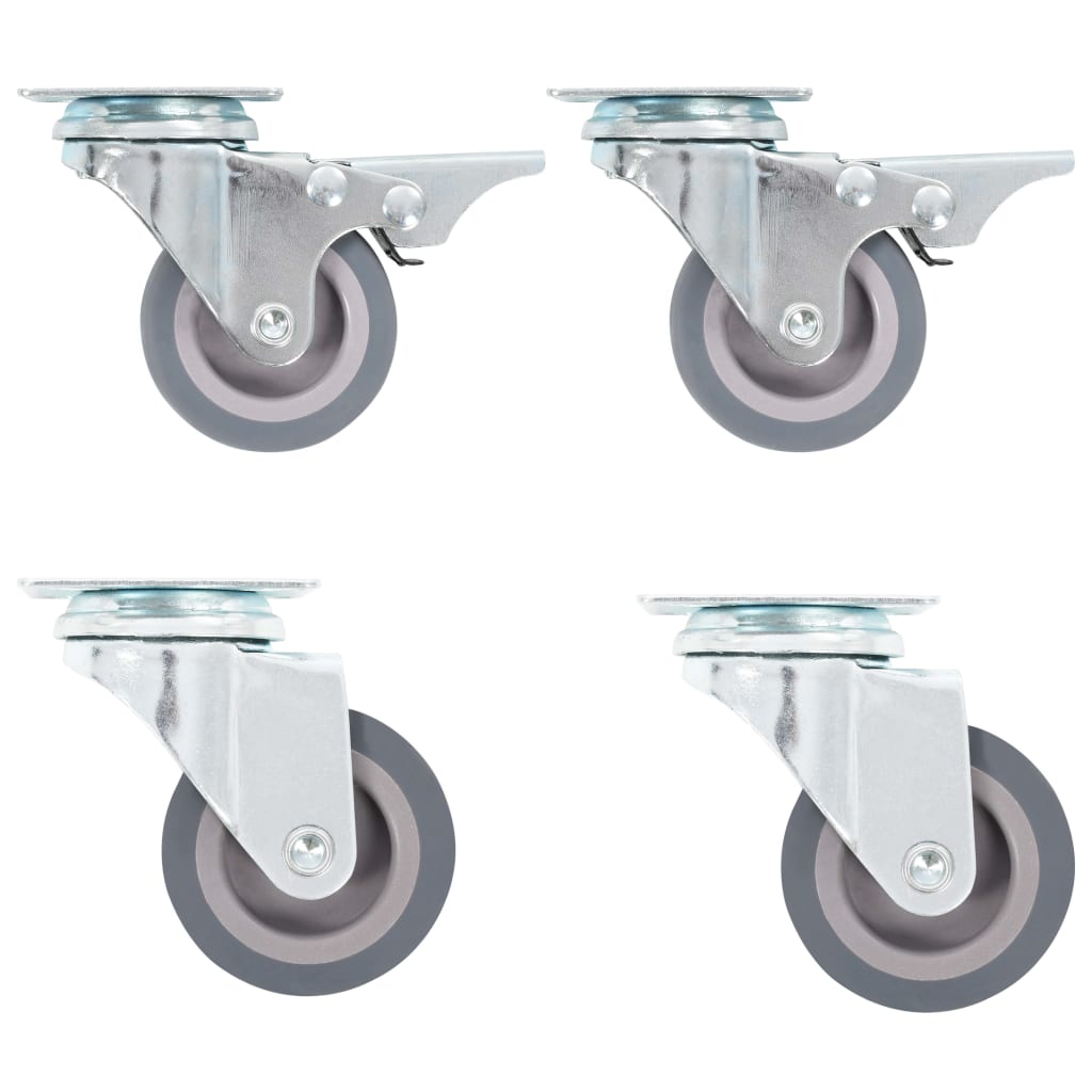 vidaXL 12 pcs Roulettes pivotantes 50 mm