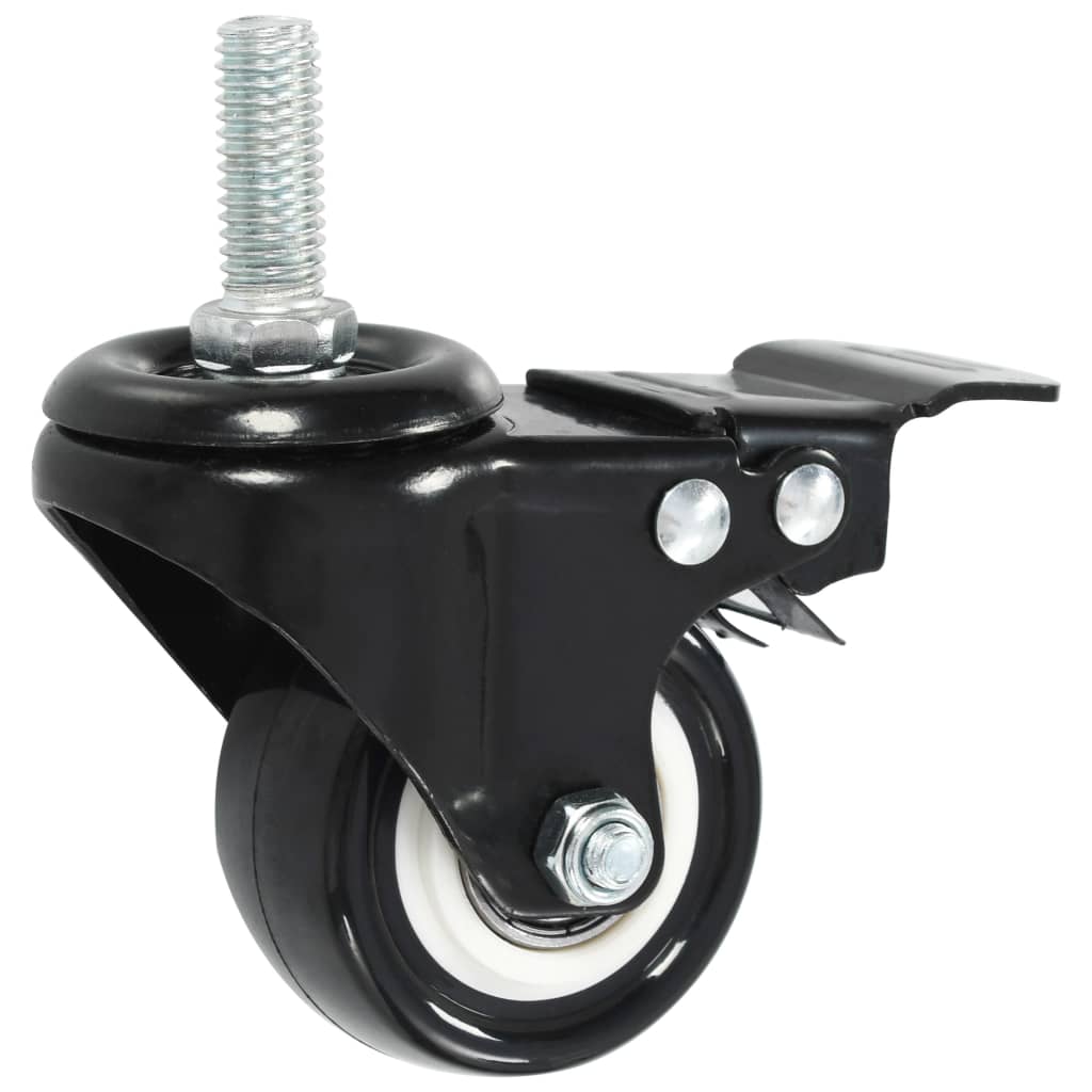 vidaXL 8 pcs Roulettes pivotantes avec frein 50 mm