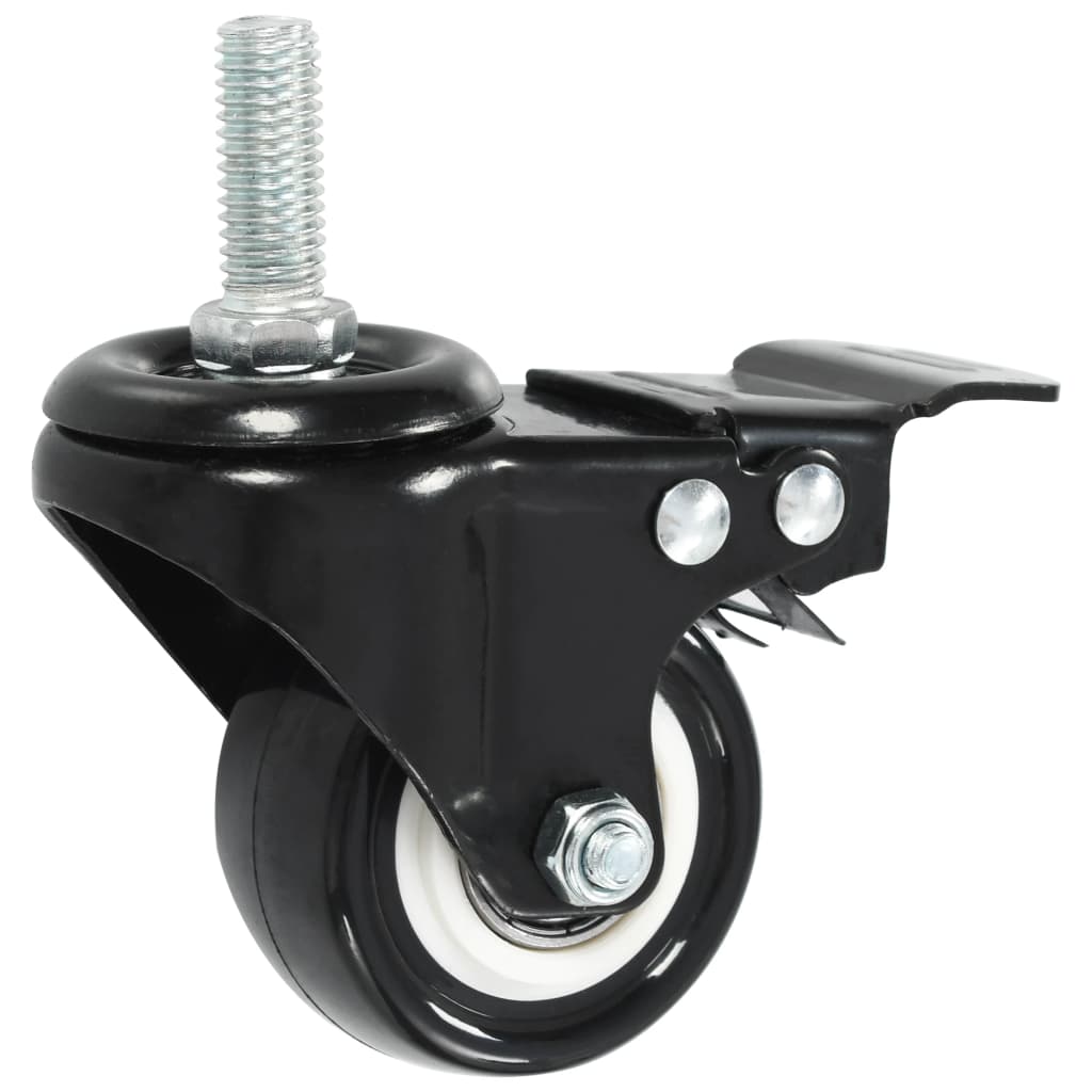 vidaXL Roulettes pivotantes avec freins 12 pcs 50 mm