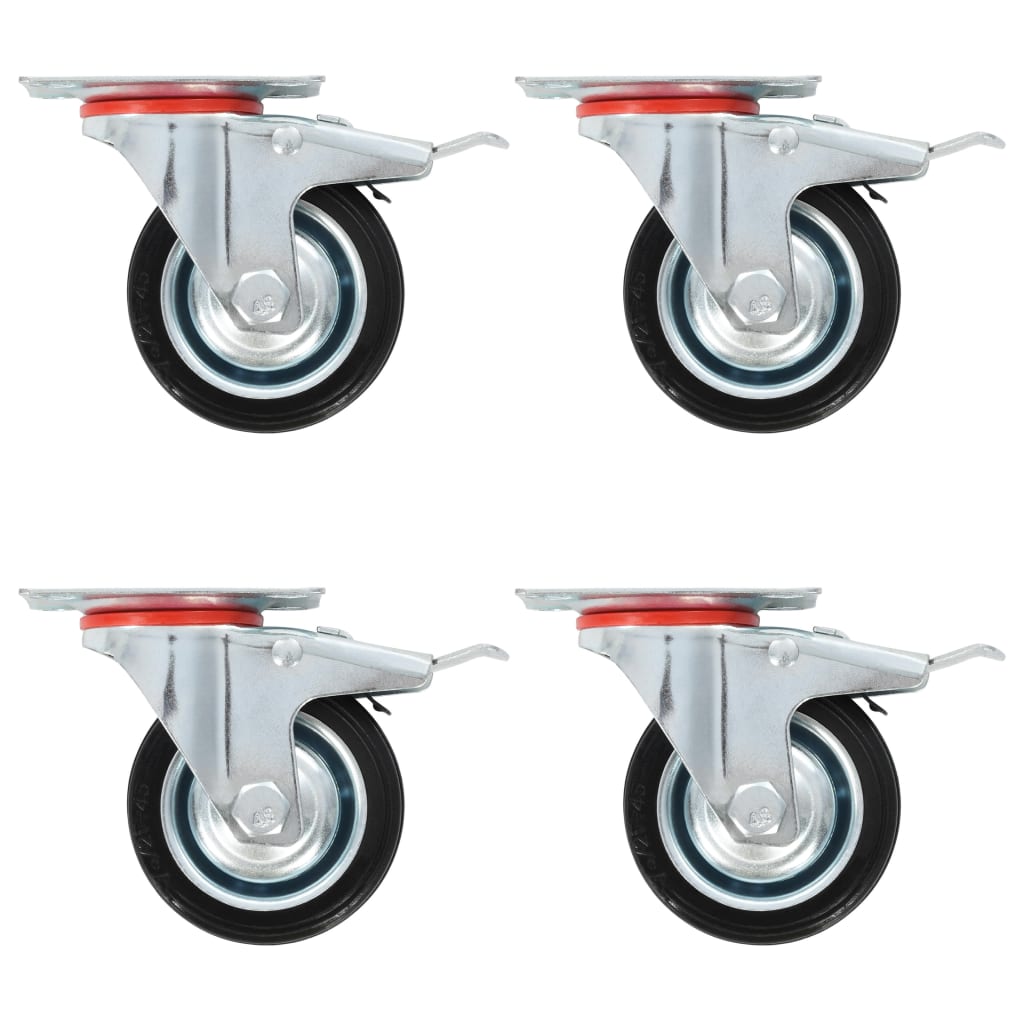 vidaXL 12 pcs Roulettes pivotantes 75 mm