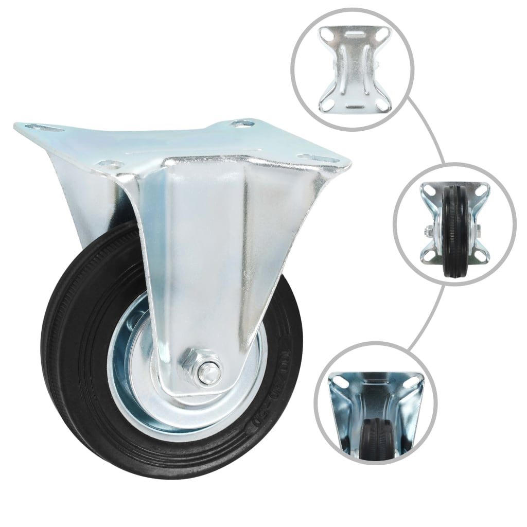 vidaXL 12 pcs Roulettes fixes 100 mm