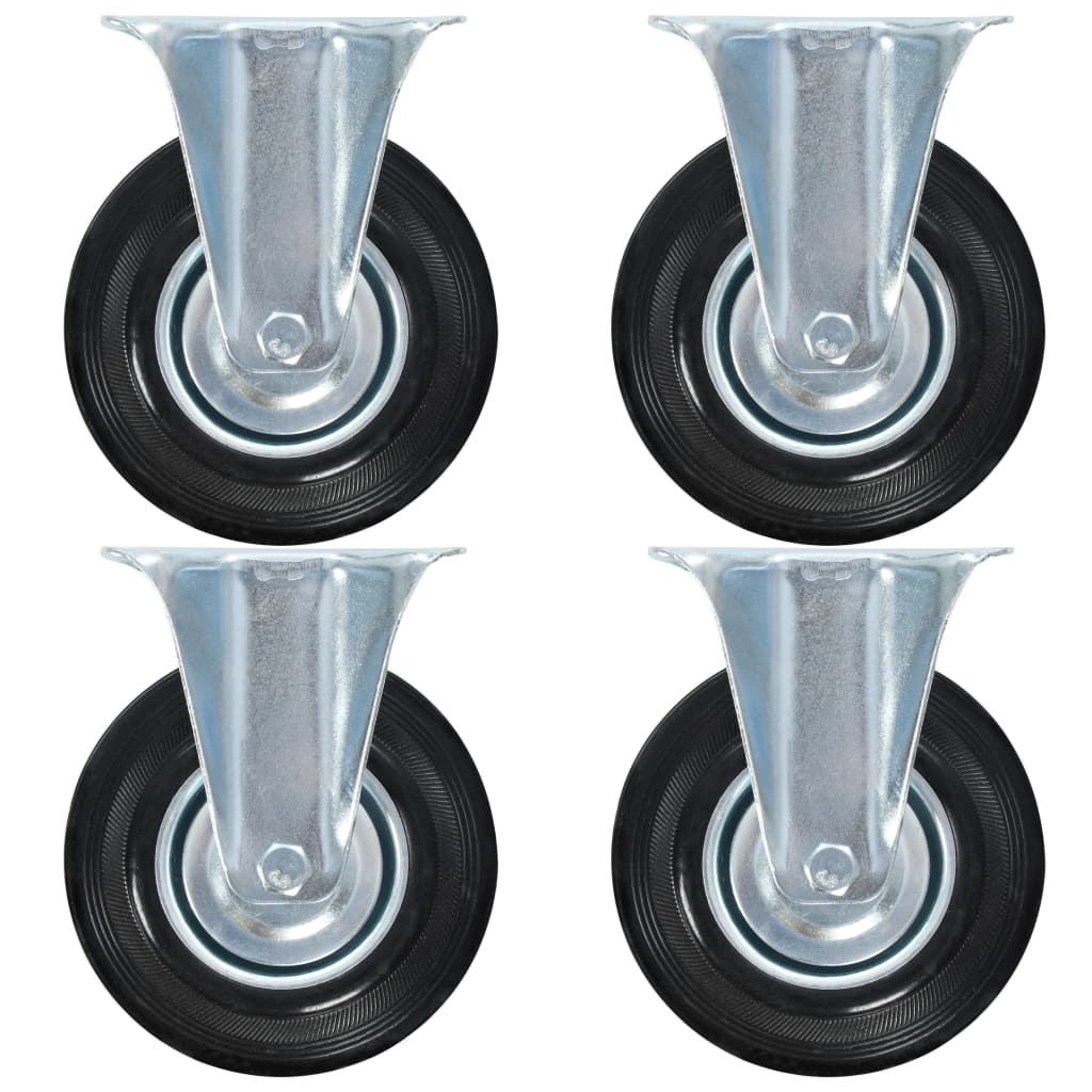 vidaXL 12 pcs Roulettes fixes 125 mm