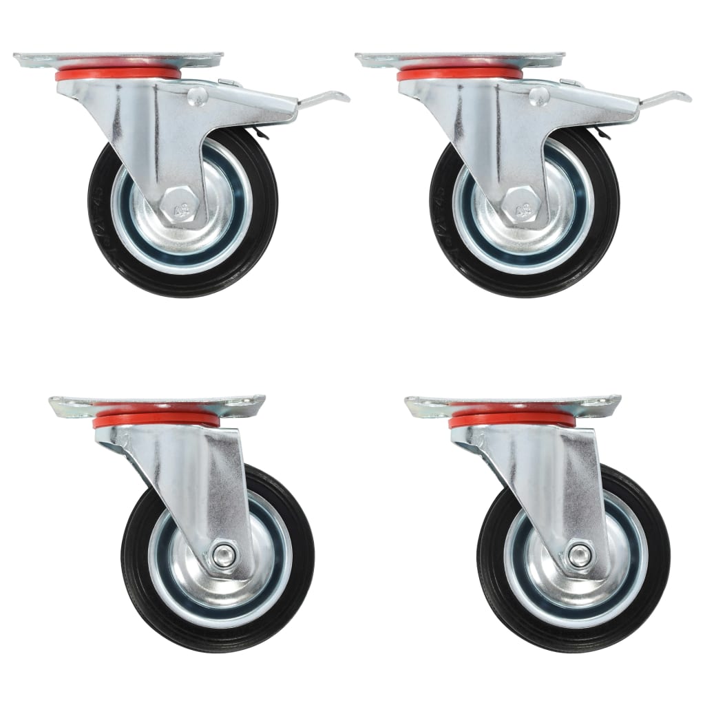 vidaXL 16 pcs Roulettes pivotantes 75 mm