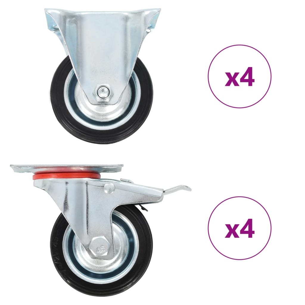 vidaXL 8 pcs Roulettes 75 mm