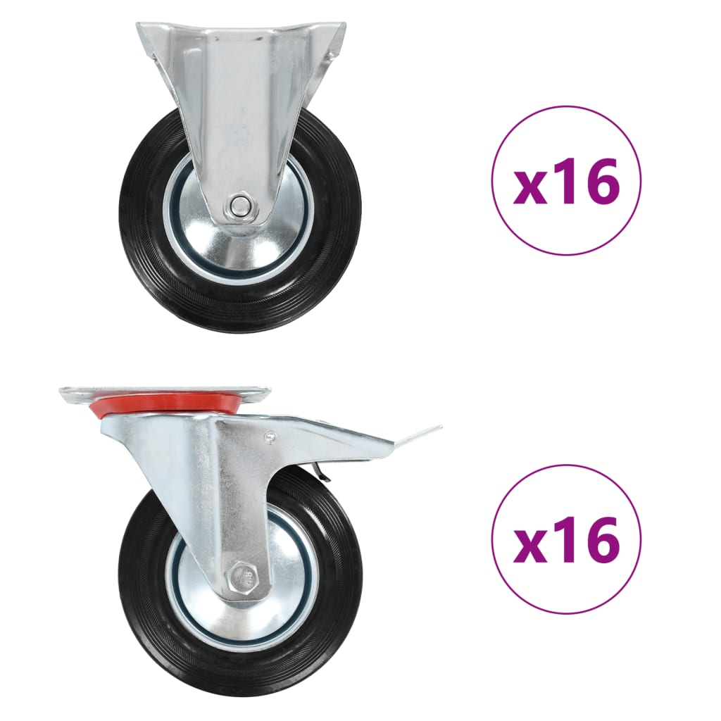 vidaXL 32 pcs Roulettes 160 mm