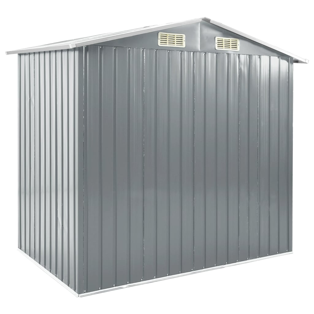 vidaXL Abri de jardin avec étagère Gris 205x130x183 cm Fer