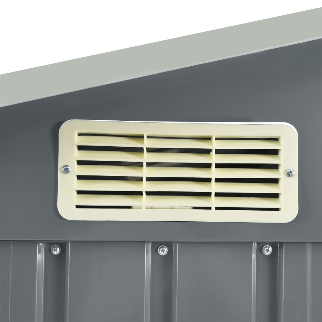 vidaXL Abri de jardin avec étagère Gris 205x130x183 cm Fer