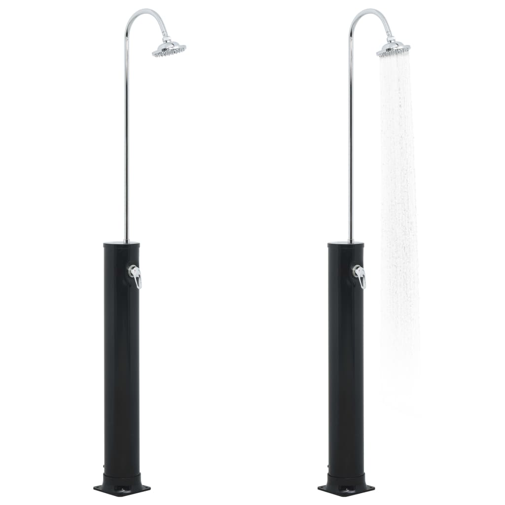 vidaXL Douche solaire Noir 214 cm 20 L