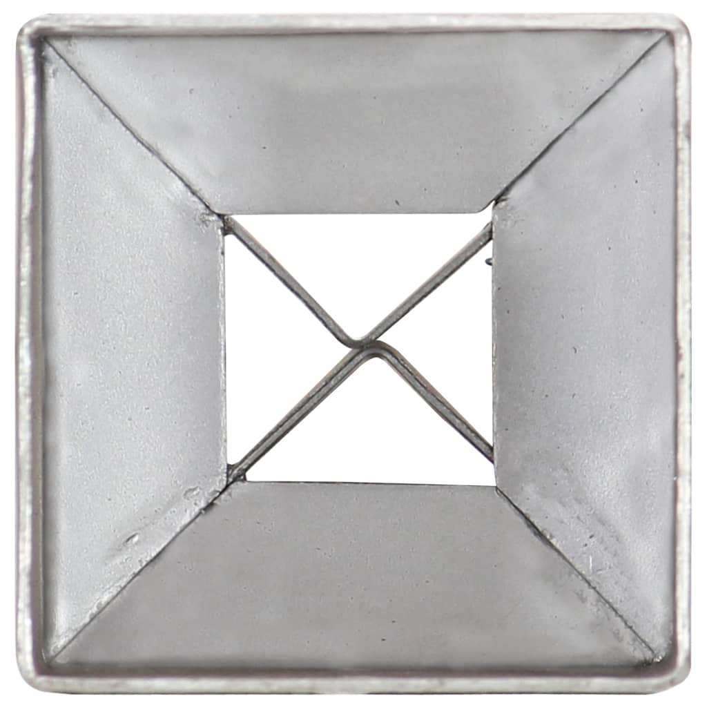 vidaXL Piquets au sol 6 pcs Argenté 7x7x75 cm Acier galvanisé