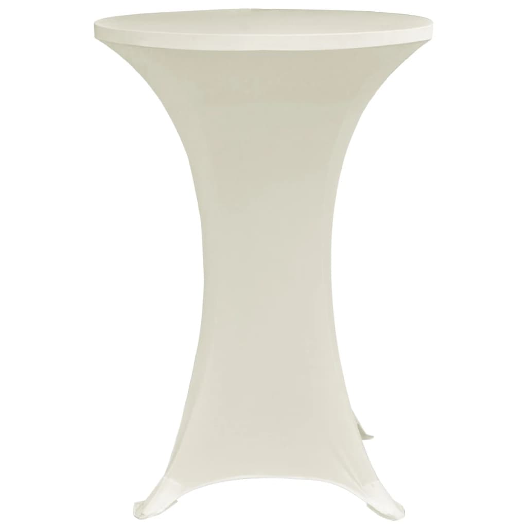 vidaXL Housses élastiques de table Ø 80 cm Crème 4 pcs