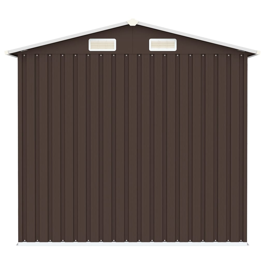 vidaXL Abri de jardin Marron 205x129x183 cm Acier galvanisé