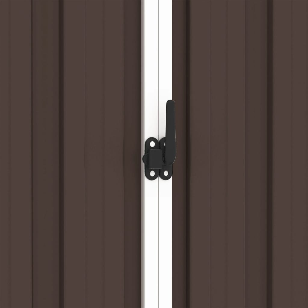 vidaXL Abri de jardin Marron 205x129x183 cm Acier galvanisé