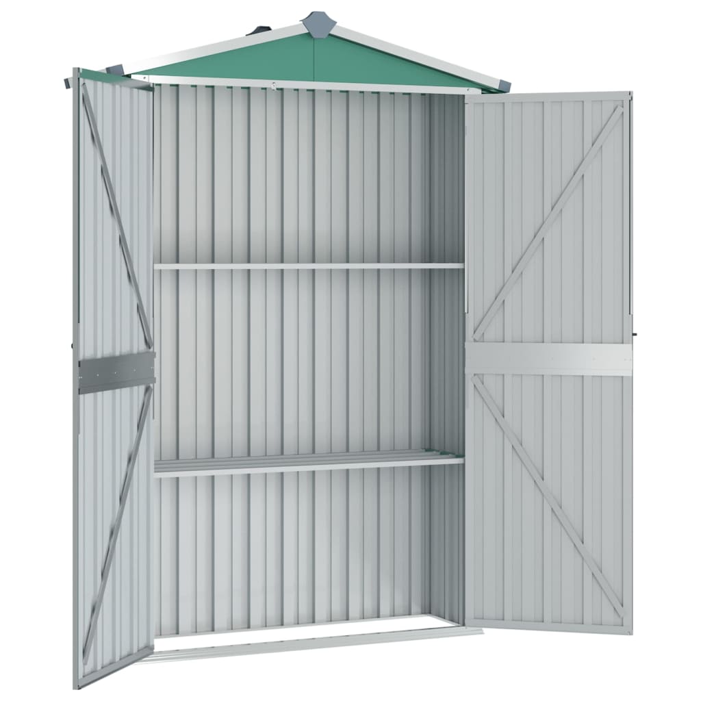 vidaXL Abri de jardin Vert 116x45x175 cm Acier galvanisé