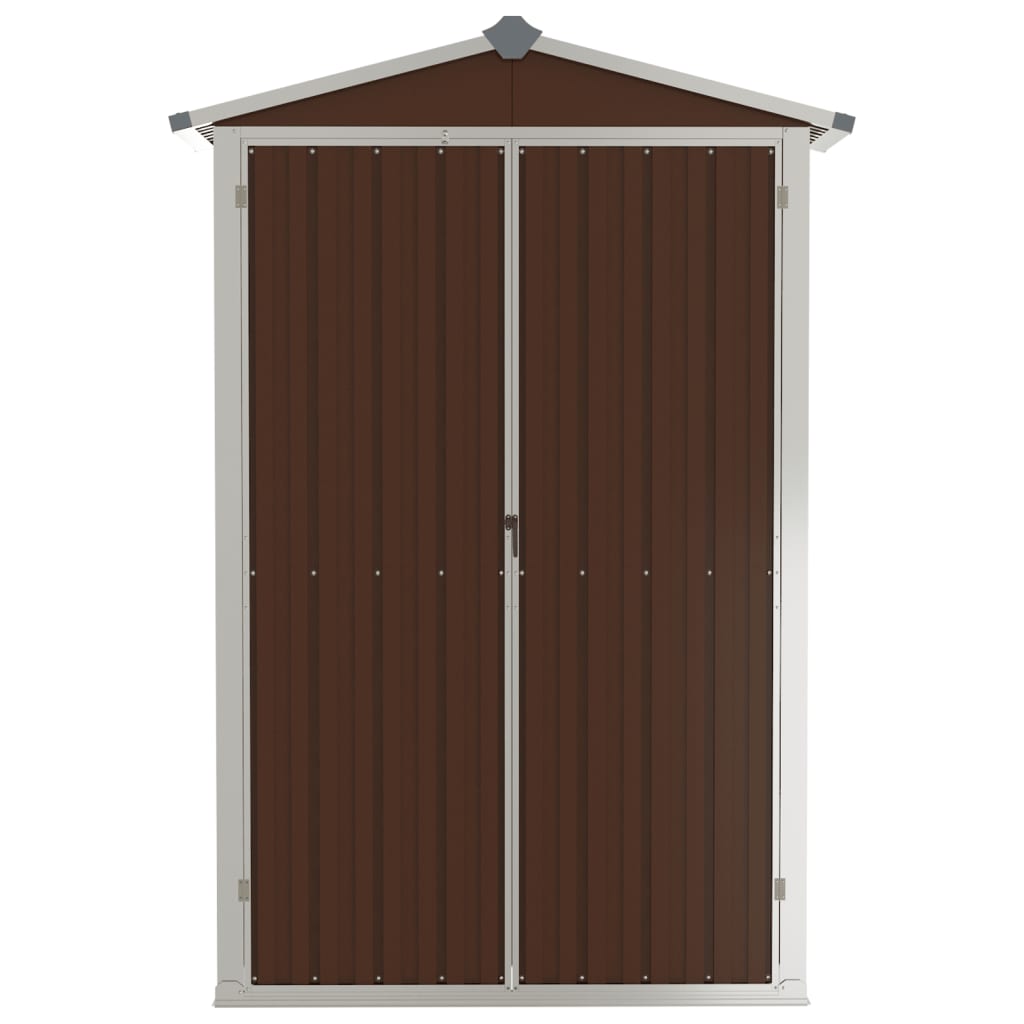 vidaXL Abri de jardin Marron 116x45x175 cm Acier galvanisé
