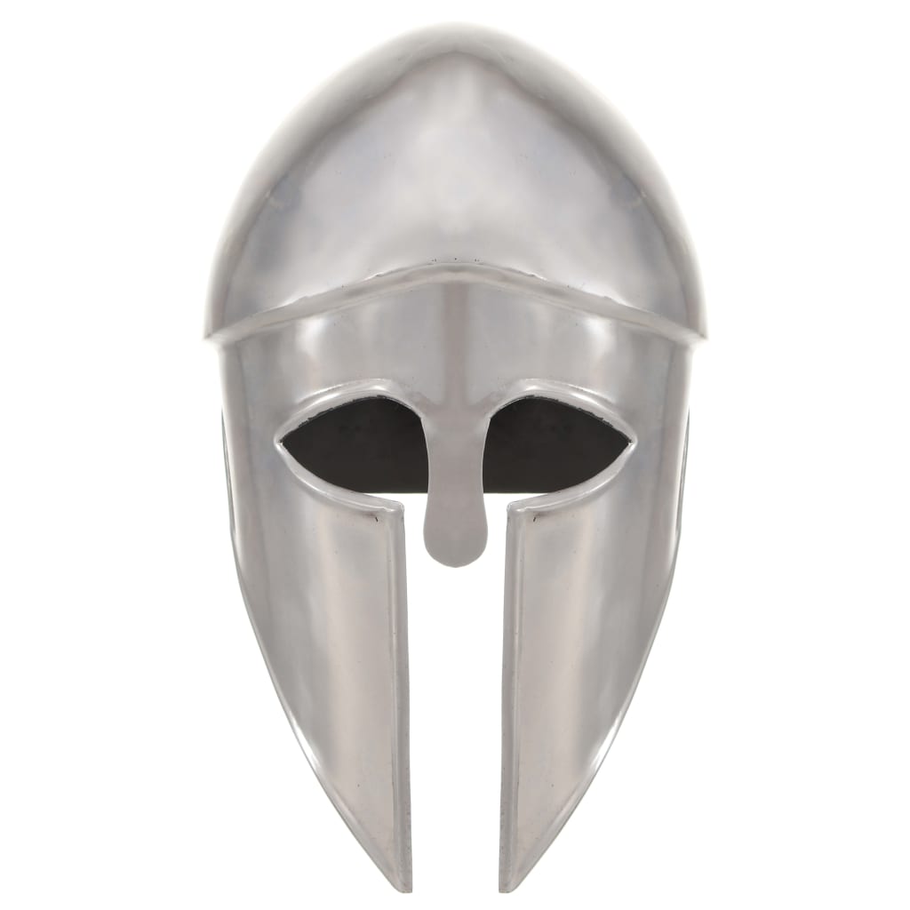 vidaXL Casque de guerrier grec antique pour GN Argenté Acier
