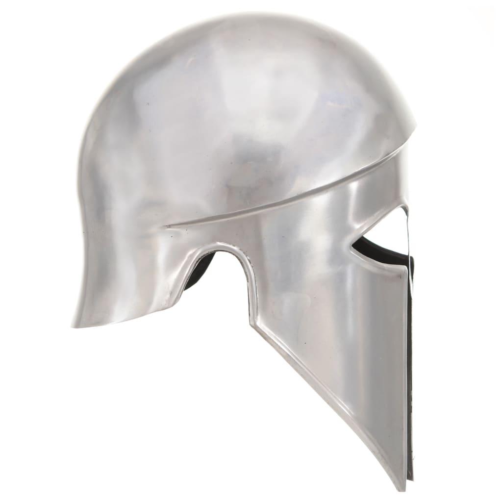 vidaXL Casque de guerrier grec antique pour GN Argenté Acier