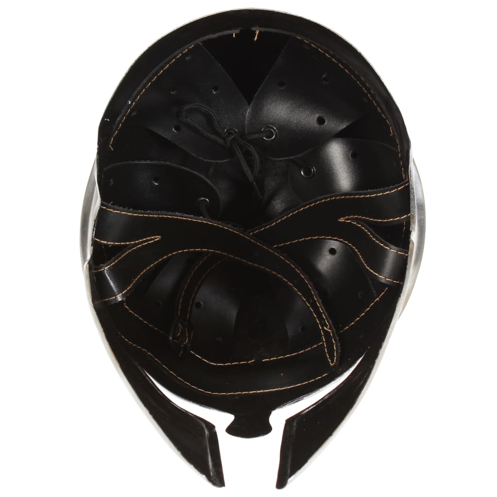 vidaXL Casque de guerrier grec antique pour GN Argenté Acier