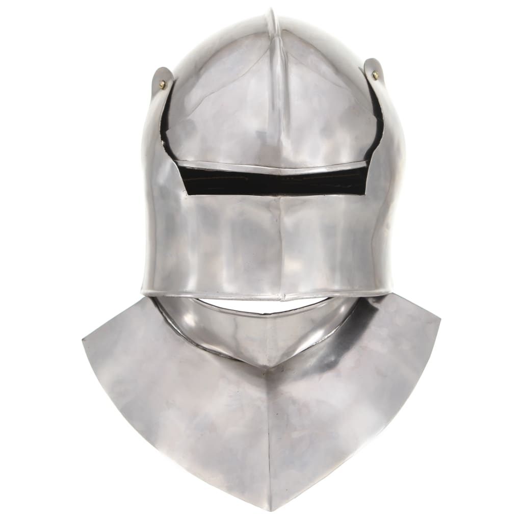 vidaXL Casque de chevalier médiéval antique pour GN Argenté Acier