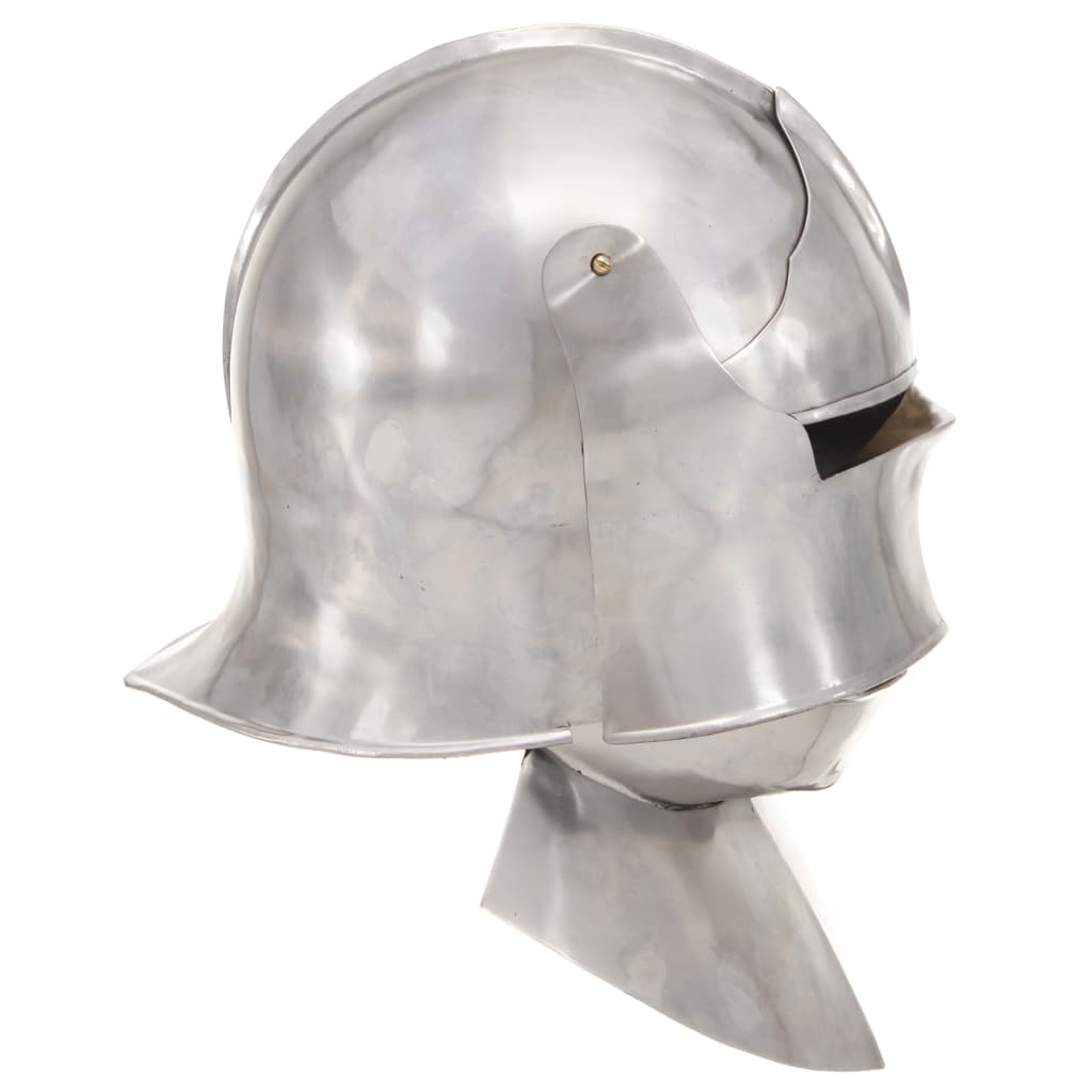 vidaXL Casque de chevalier médiéval antique pour GN Argenté Acier