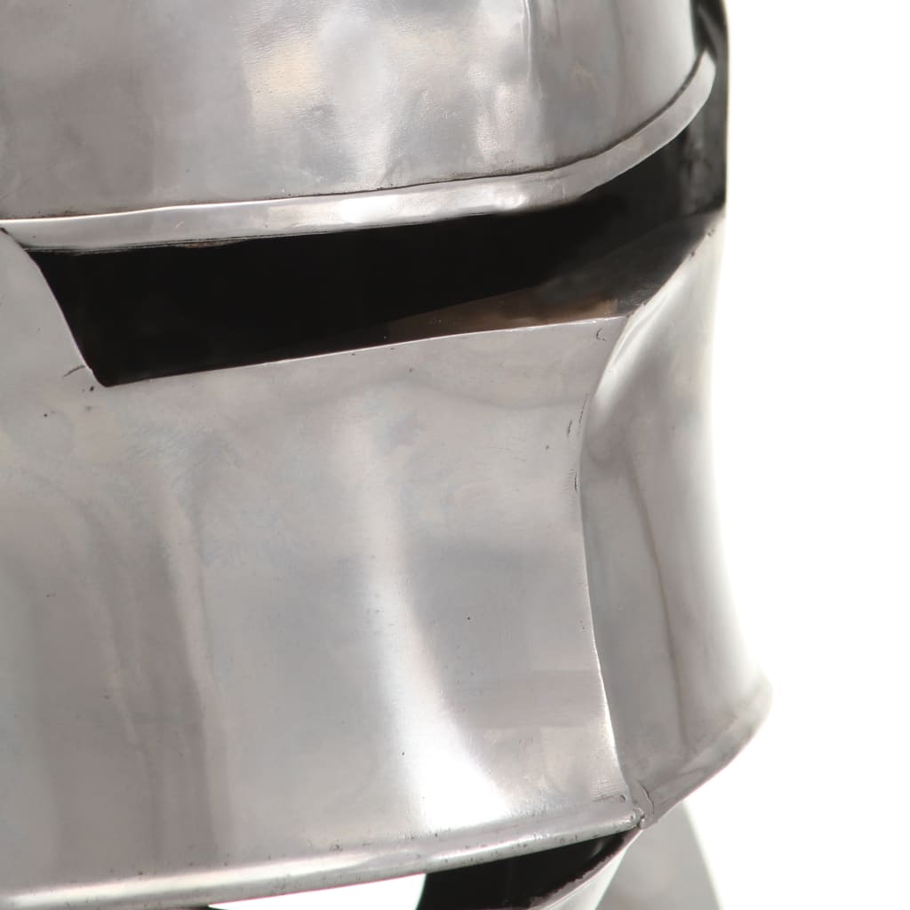 vidaXL Casque de chevalier médiéval antique pour GN Argenté Acier