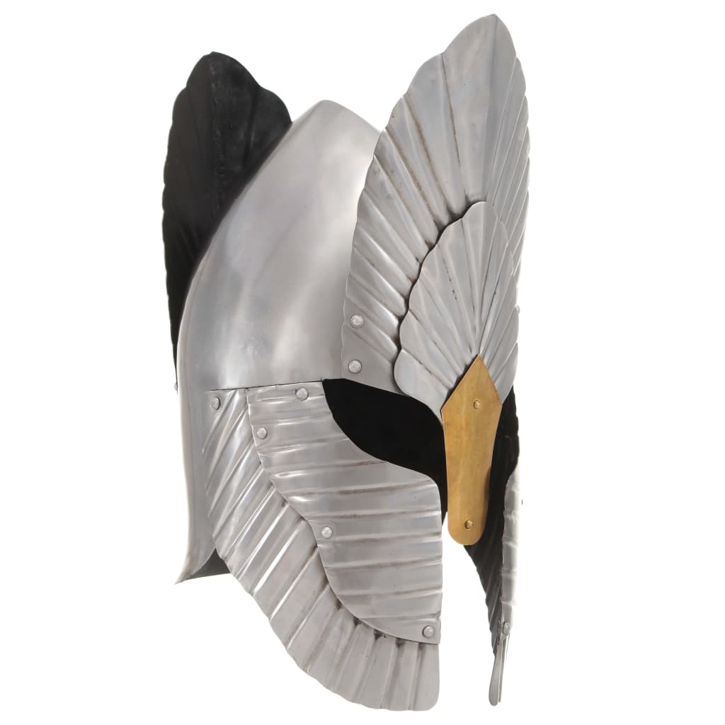 vidaXL Casque de chevalier médiéval pour GN Argenté Acier