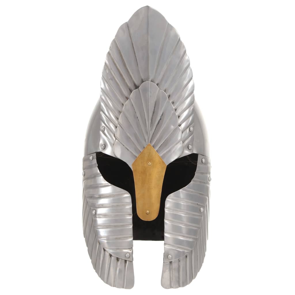 vidaXL Casque de chevalier médiéval pour GN Argenté Acier