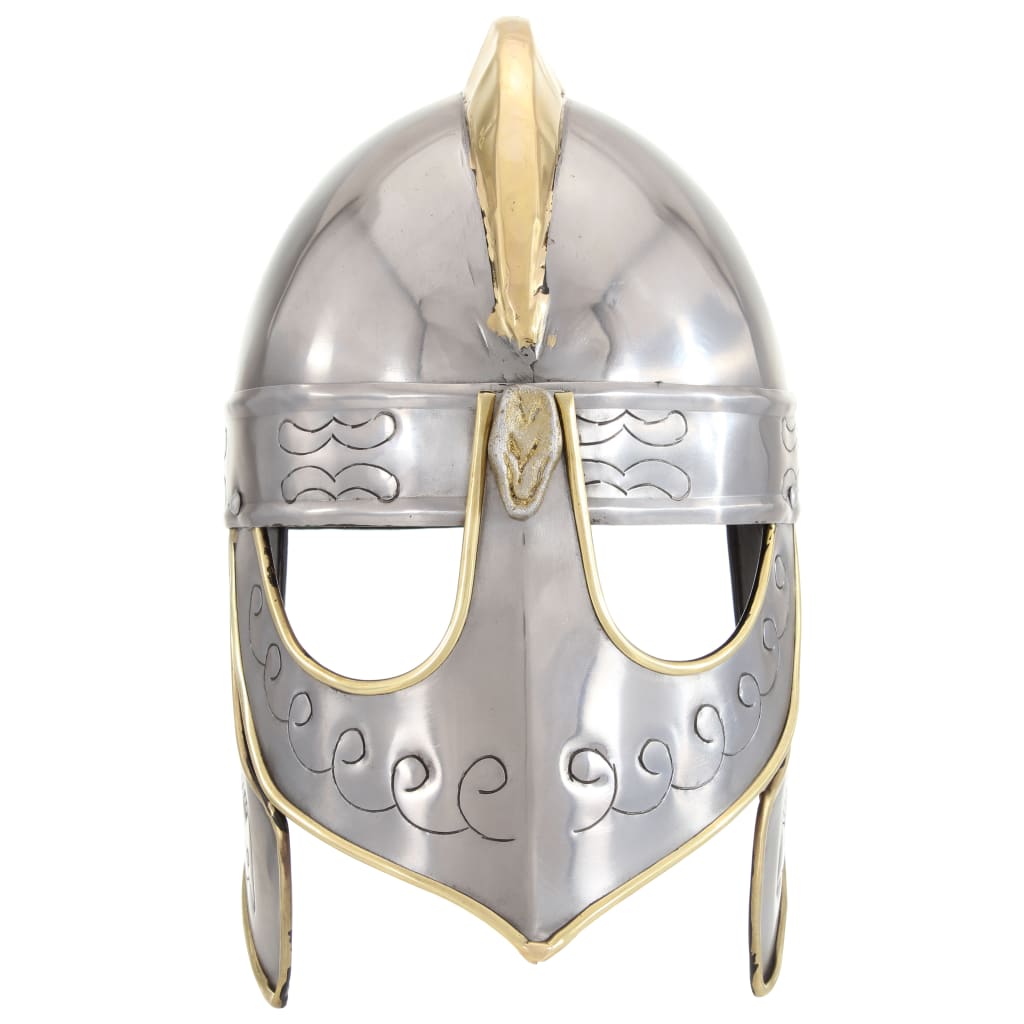 vidaXL Casque de réplique antique Beowulf pour GN Argenté Acier