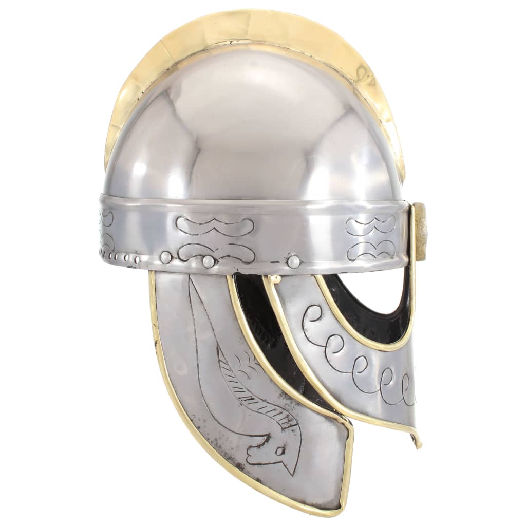 vidaXL Casque de réplique antique Beowulf pour GN Argenté Acier