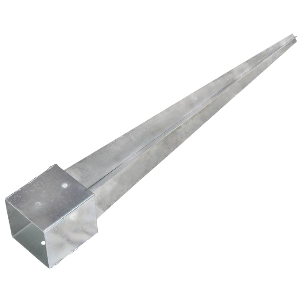vidaXL Piquets au sol 6 pcs Argenté 12x12x89 cm Acier galvanisé