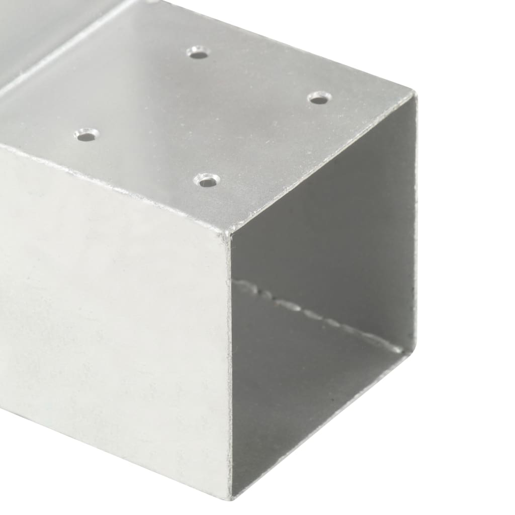 vidaXL Connecteurs de poteau 4 pcs Forme en L Métal galvanisé 71x71 mm