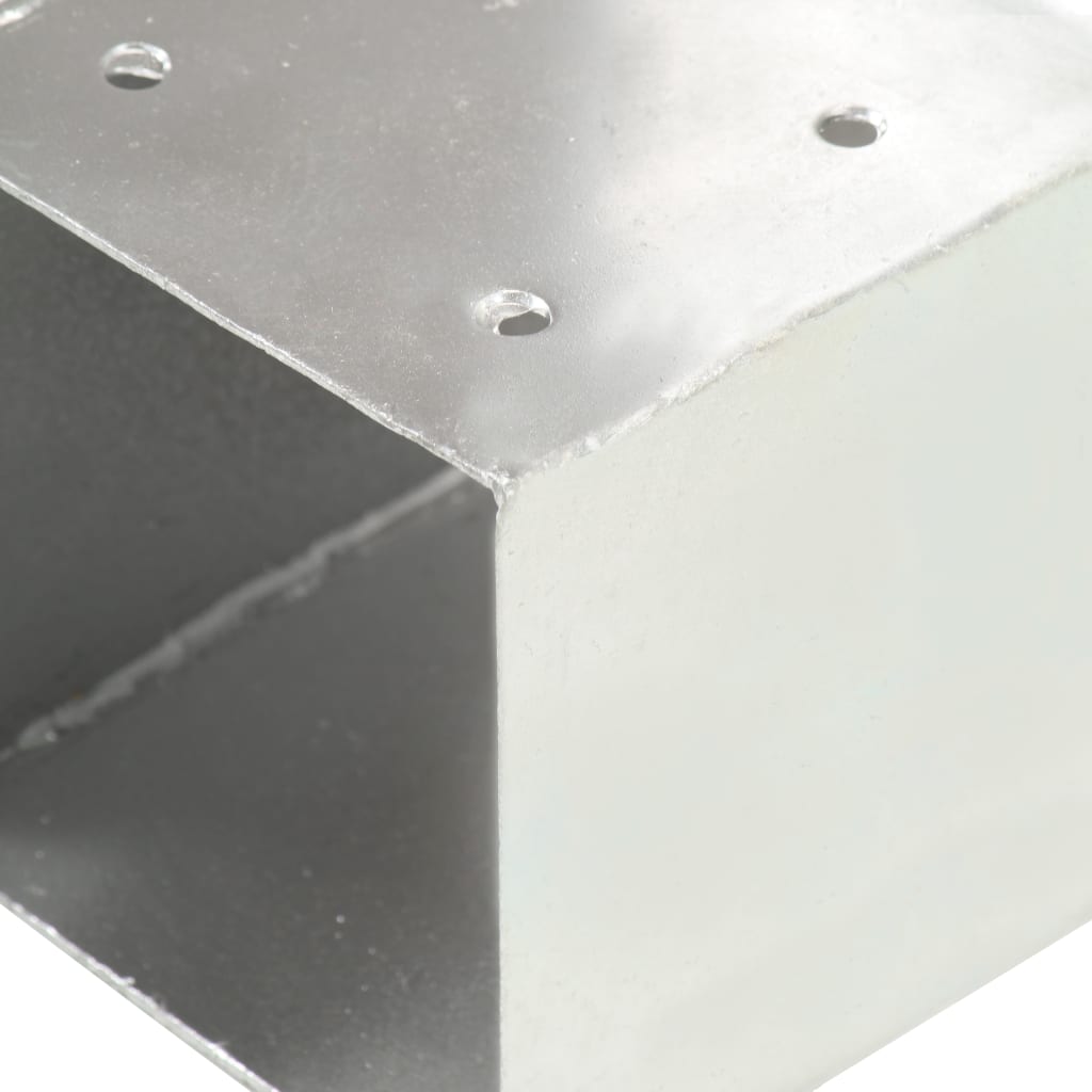 vidaXL Connecteurs de poteau 4 pcs Forme en T Métal galvanisé 81x81 mm