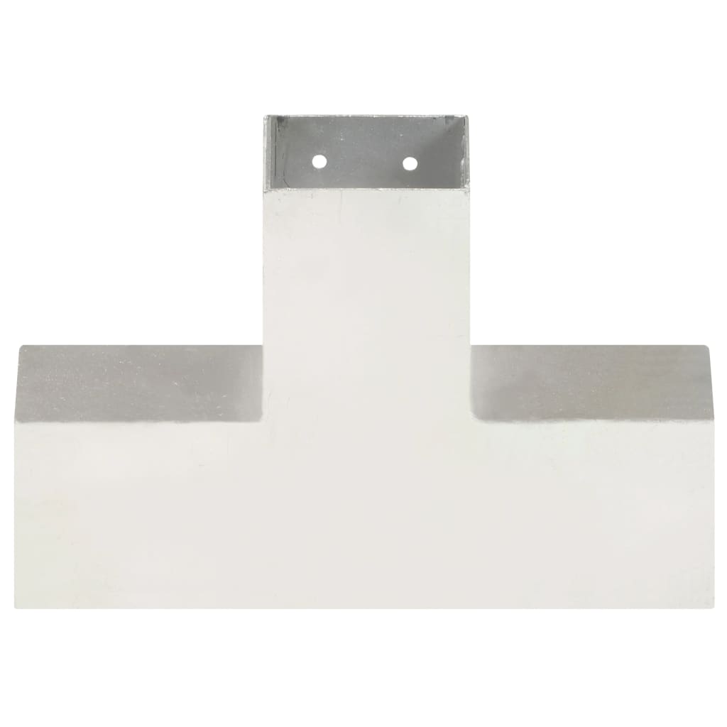 vidaXL Connecteur de poteau Forme en X Métal galvanisé 81x81 mm