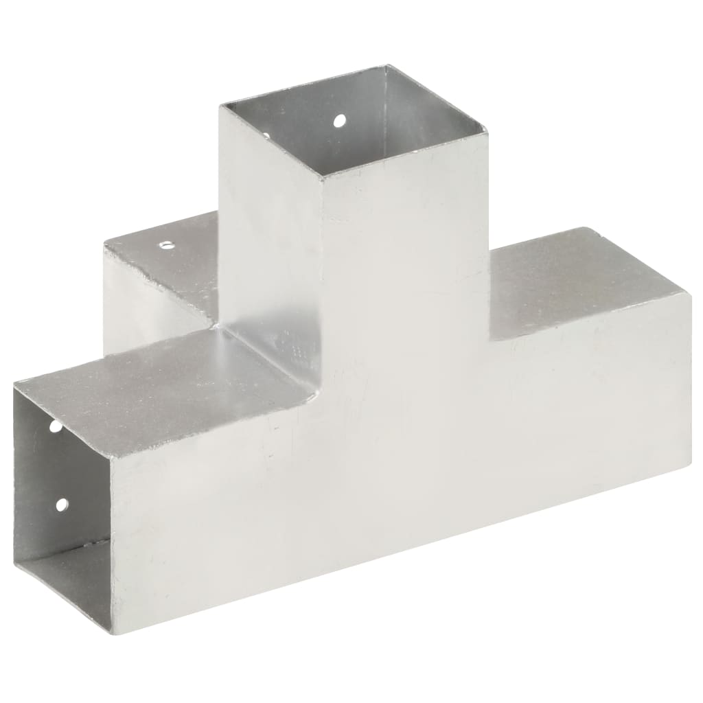 vidaXL Connecteur de poteau Forme en X Métal galvanisé 81x81 mm