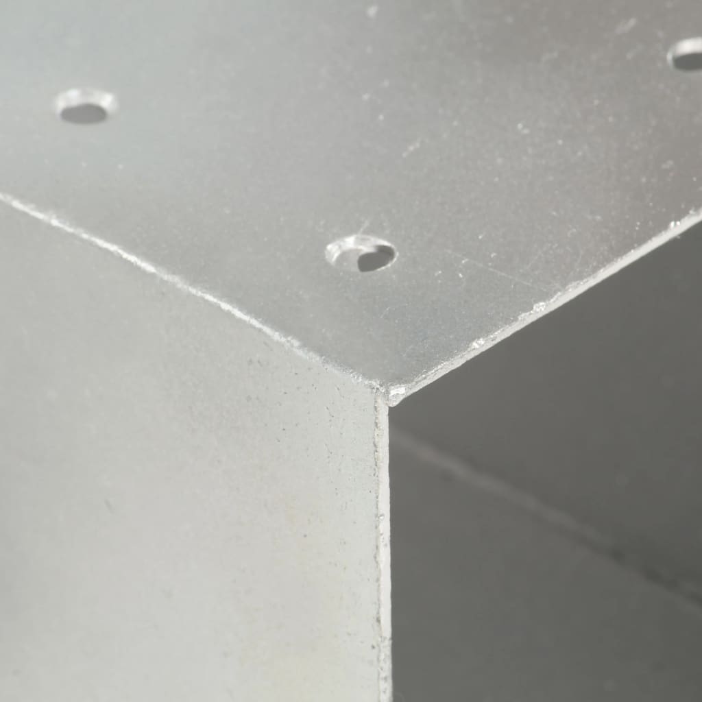 vidaXL Connecteur de poteau Forme en X Métal galvanisé 81x81 mm