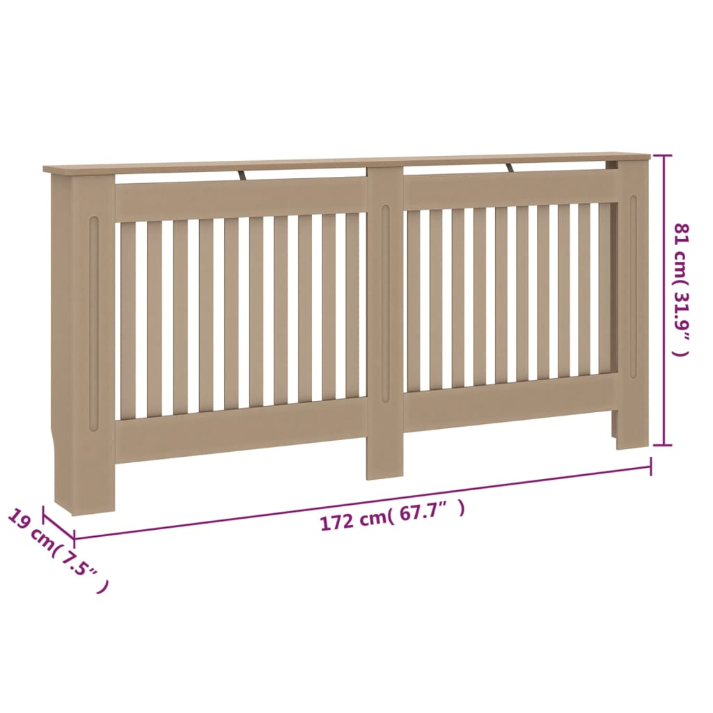 vidaXL Cache-radiateur 172x19x81 cm MDF