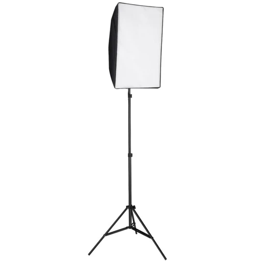vidaXL Kit de studio photo avec toile de fond et boîte à lumière