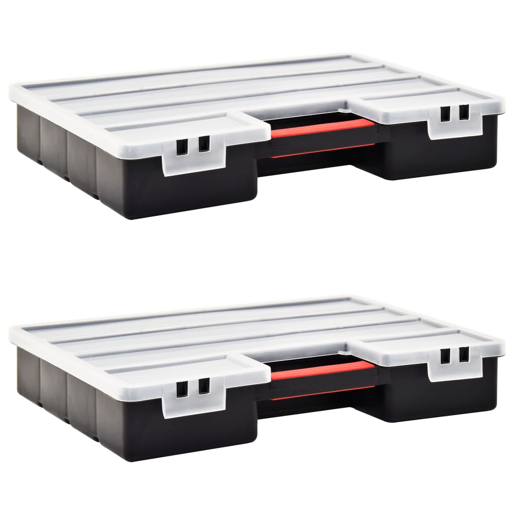 vidaXL Boîtes d'assortiment 2 pcs 460x325x80 mm plastique