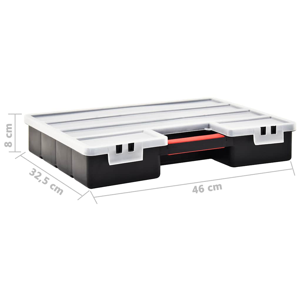 vidaXL Boîtes d'assortiment 2 pcs 460x325x80 mm plastique