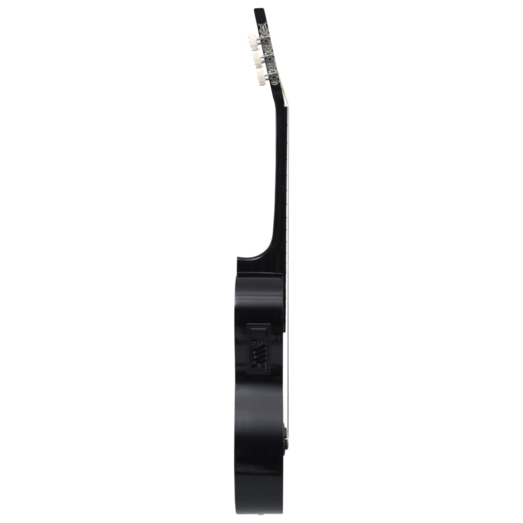 vidaXL Guitare découpée classique occidentale égaliseur 6 cordes Noir