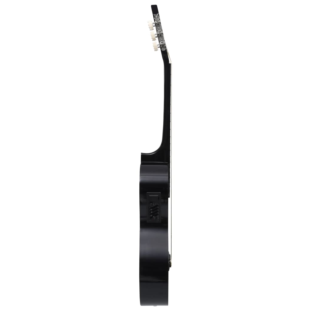 vidaXL Jeu de guitare 12pcs occidental avec égaliseur et 6 cordes Noir