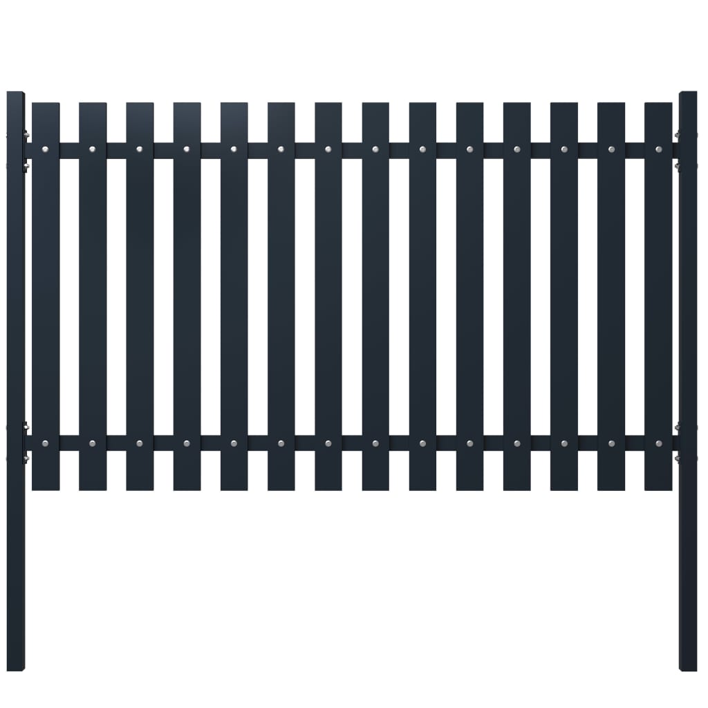vidaXL Panneau de clôture Anthracite 174,5x75cm Acier enduit de poudre
