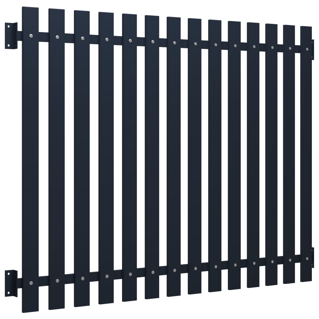 vidaXL Panneau clôture Anthracite 170,5x170 cm Acier enduit de poudre