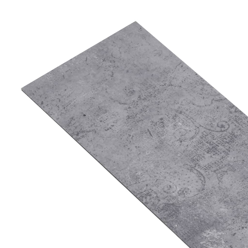 vidaXL Planches de plancher PVC 5,02 m² 2 mm Autoadhésif Gris ciment