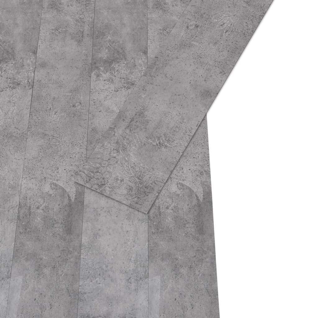 vidaXL Dalles de plancher PVC 4,46 m² 3 mm autoadhésif marron ciment