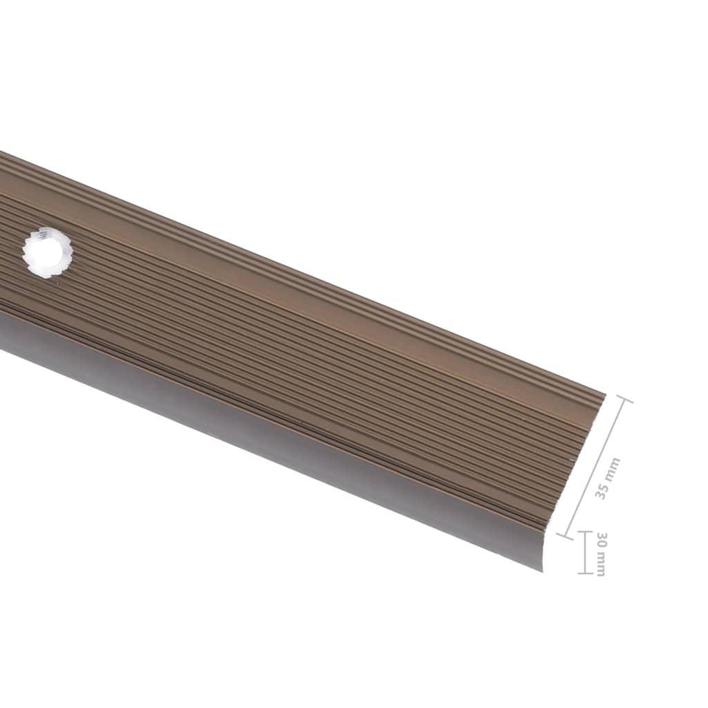 vidaXL Nez de marche Forme en L 5 pcs Aluminium 100 cm Marron